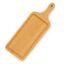 HOKIPO Bamboo Rectangular Shape Tray Platter With Handle, Pack Of 1, Beige (Ar-3857)