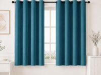 HOMEMONDE 100% True Blackout Curtain 5 Feet Single Pcs - Thermal Insulated & Room Privacy Window Curtains, Blue Light Blocking Curtains 96 Inch Long - (152L x 118W CM)