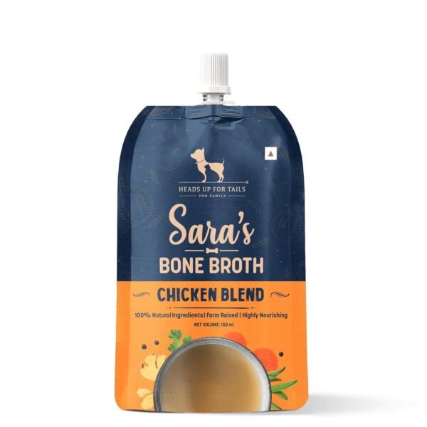 HUFT Sara's Chicken Blend Bone Broth for Dogs - 150 mL Each (Pack of 2), Natural Hydration & Nutrition Supplement | Suitable for All Life Stages | Ready-to-Serve Pet Food Topper