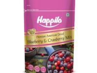 Happilo Premium Dried Blueberry Cranberry Duet 200 grams Pack | Healthy Snacks, Dry fruits|Dried Cranberries & Blueberries Mix | Natural Real Dried Berries | Low Calorie Snack