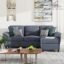 Homeify Elora Wooden 3 Seater Fabric Interchangeable Couch Sofa Set for Living Room (Premium Velvet,Grey)