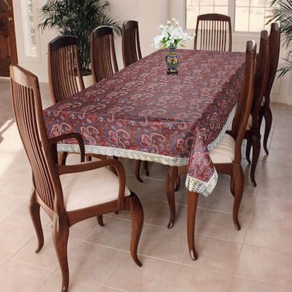 Homerz Premium Dining Table Cover for 6 to 8 Seater, 60 x 90 inch Size, Waterproof and Dustproof (Jaipuri, 60x90 inch- 6-8 Seater)