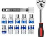 Inditrust New Car Repair Tool Set 12 in 1 Tool KIT Socket Set 1/2 Chrome Vanadium Combination Socket Wrench Set with Ratchet Spanner