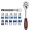 Inditrust New Car Repair Tool Set 12 in 1 Tool KIT Socket Set 1/2 Chrome Vanadium Combination Socket Wrench Set with Ratchet Spanner