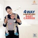Infantso 4-Way Baby Carrier with 4 Carry Positions, Baby Carrier for 3 to 24 Months, Adjustable Baby Carrying Bag for New-Born to Toddler Carrier, Max Weight Up to 9 Kgs