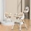 Infantso Feed-X (5-in-1) Baby High Chair/Baby Feeding Chair with Foot Support for 0 to 5 Years Baby, High/Feeding Chair Foldable, Height Adjustable, Safety Harness, Wheels, Cushion, Portable Chair