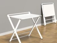 InnoFur Meleti Folding Table for Home, Office, Art, Study, Computer and Gaming I Foldable Desk I Work from Home I Multipurpose I Engineered Wood Top I No Assembly Required (Size: Regular, White)