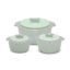 JAYPEE FINEDINE Inner Stainless Steel Casserole Set of 3 with Lockable Lid, 1000+1500+2000 ml, BPA Free Insulated Casserole Set|Food Grade Serving Set| Ideal for Warm Fresh Food & Chapatti, Green
