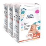 Jr. Sr. Baby Diaper Pants | XXL Size (15-25 kg), 126 Count | Pack of 3 | Upto 12 hr Absorption with Advanced Leak Protection | Safe For Babies Skin | Soft, Secure & Comfy