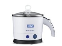 KENT Electric Multicooker Cum Steamer/Kettle 1.2L 800W| Boiling of Water, Tea,Eggs, Instant Noodle Maker, Steaming idlis, Momos |Inner Stainless Steel without joint and welding & Cool Touch Outer Body