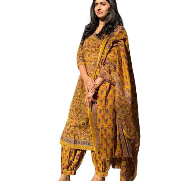 KLOSIA Women's Viscose Printed Kurta Pant With Dupatta Set