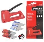 KROST Tools Centre Plastic Kangaro Miles TP-10 Gun Tacker, Sofa Stapler with 23/8 (2000pcs), 23/10 (2000pcs) Staples- Red