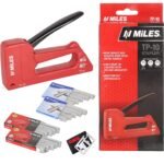 KROST Tools Centre Plastic Kangaro Miles TP-10 Gun Tacker, Sofa Stapler with 23/8 (2000pcs), 23/10 (2000pcs) Staples- Red
