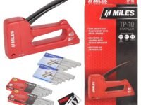 KROST Tools Centre Plastic Kangaro Miles TP-10 Gun Tacker, Sofa Stapler with 23/8 (2000pcs), 23/10 (2000pcs) Staples- Red