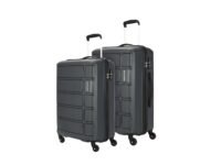 Kamiliant American Tourister Harrier|Trolley Bag Set of 2 (55+68 cms) for Travel| Hard Case Polypropylene (PP) Suitcase|360° 4-Wheel Spinner Luggage Trolley|Combination Lock|Iron Grey