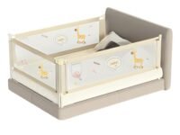 KidDough Bed Rail Guard for Kids Safety Bed Rail for Baby Safety (6.25ftX6ftX6.25ft, 3 Sides, Off-White)