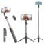 Kratos K14 Selfie Stick Tripod, 100CM Length with Light, 3 in 1 Multifunctional Design, Rechargable LED Light with Two Brighness Levels for Make up, Selfie & Photo Shoot with Bluetooth Remote