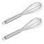 Kuber Industries Multiuses Stainless Steel Kitchen Utensil Balloon Shape Wire Whisk, Egg Beater, Kitchen Tool, 20cm- Pack of 2 (Silver)