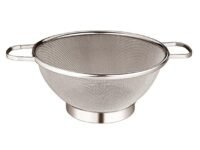 Kuber Industries Stainless Steel Double Mesh Fruits/Vegetable Basket Strainer Set of 1 Pc (Code-Vb25),Silver,Standard,Sfb25, 35 x 28 x 10 Centimeters