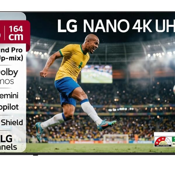 LG 164 cms (65 inches) NU87 AI Series Nano 4K Ultra HD Smart webOS LED TV 65NU870BPLA