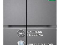 LG 655 L, 3 Star, Frost-Free Smart Inverter Double Door Side-By-Side Refrigerator (GL-B257HDSY, Dazzle Steel, Smart Diagnosis, Express Freeze | Multi Air-Flow)