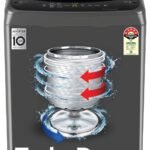 LG 8 Kg 5 Star Smart Inverter Technology Fully Automatic Top Load Washing Machine (T80VBMB4Z, Turbodrum, Auto Prewash, Stainless Steel drum, LED Display, Smart Diagnosis, Middle Black)