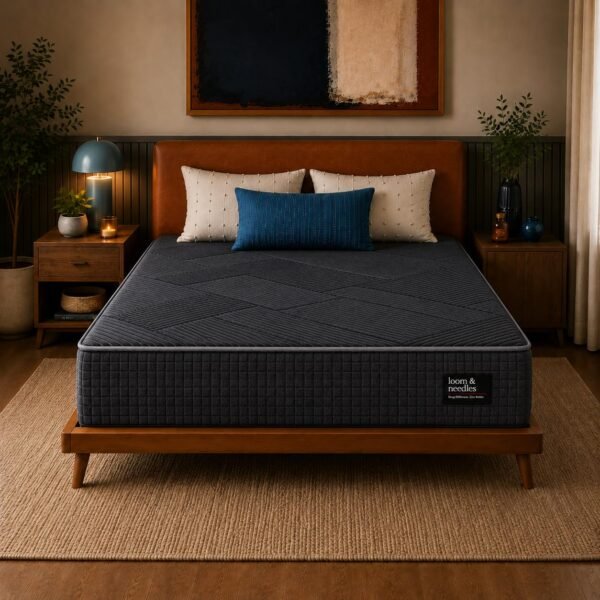 LOOM & NEEDLES 72x36x6 Inches Single Size Mattress | Reactive Dual Comfort Pocket Spring Mattress | 5 Zoned 7 Layer Orthopedic Medium Firm Bed Mattresses | HD Memory Gel Foam Gadda