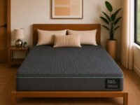 LOOM & NEEDLES Orthopedic Mattress | 5 Zone Cooling Gel Medium Firm Memory Foam Orthopaedic Mattresses | 8 Inches Queen Size Gadda with Temperature Control Technology | 78x60 Inch
