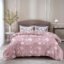 LORETO - A QUALITY LINEN BRAND 100% Pure Cotton Bedsheet for King Size Bed, 144TC Soft & Breathable King Size Bed Sheet Cotton with 2 Pillow Covers (Soft Pink Florals, 104 x 104 Inches)