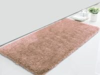 LUXE HOME INTERNATIONAL Microfiber Bath Mat Super Soft Non Slip Vegas Rectangular Mats For Bathroom,Door(60x90 cm,Peach)Pack of 1