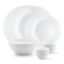 Larah by BOROSIL Orbit Series 19 Pieces Opalware Solid Dinner Set, Opal Glass Dinner Plates&Bowls, Crockery Set for Dining (White)