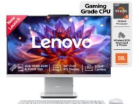Lenovo Ideacentre AIO AMD Ryzen 5 7535HS 23.8" FHD IPS All-in-One Desktop(8GB RAM/512GB SSD/Win11/Microsoft 365 Basic + Office 2024/3Wx2 Speakers/5MP + IR Camera/Wireless Keyboard & Mouse), F0HR00BCIN