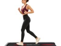 Lifelong Walking Pad Treadmill for Home| 4 HP Peak Motorised Treadmill with Vibration Plate|3-in-1 Function with Walking,Jogging & 4 Vibration Massage Modes| LED Display|Supports 120kg (Red and Black)