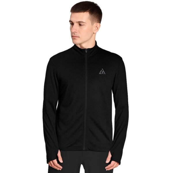 London Hills Sunscreen Jacket For Men | Sun Protection | Riding | Biking | Jogging | Gym Wear| Sun Coat | Sunblock | Uv Protection | Spf | Summer Jacket For Men | Black