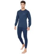Lux Cottswool Men's R-Neck Thermal Top and Lower Set | Streachable Winter wear with Stay Warm & Stay Fresh Technology | Full Sleeves and Snug Fit | Cotts Wool Body Warmer Set for Men