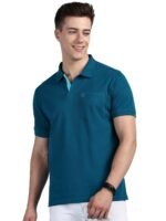 Lux Cozi Men's Half Sleeve Soild Casual Regular Fit T-Shirt with Chest Pocket | Polo Tshirt for Men