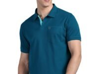 Lux Cozi Men's Half Sleeve Soild Casual Regular Fit T-Shirt with Chest Pocket | Polo Tshirt for Men