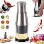 Manual Pressed Chopper Hand Press Food Chopper Pressed Garlic Chopper Manual Garlic Press for Mincing Garlic Onion Peppers Multifunctional Mini Chopper