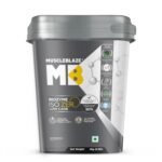 MuscleBlaze Biozyme Iso-Zero Whey Protein Isolate Powder, 4kg (8.8lbs) | Ice Cream Chocolate | 27g Whey Protein Per Scoop | USA Patent-Published Enhanced Absorption Formula (EAF)