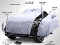 NEODRIFT 'SilverTech' Car Cover for Toyota Fortuner (100% Water-Resistant, All Weather Protection, Tailored Fit, Precision-Fit & Breathable Fabric) (Colour: Silver)