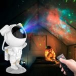 NYRWANA Astronaut Projector Night Lamp for Kids & Bedroom, Birthday Gift for Kids, Cute Table Lamp, Silicone Rechargeable Lamps with Charging Plug, Valentine Gift for Girlfriend (Multicolor)