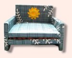 Navika Mini Wooden Designer Sofa Cum Bed for Thakurji Laddu Gopal Ji Suitable for 1-2-3 Size for Temple Use