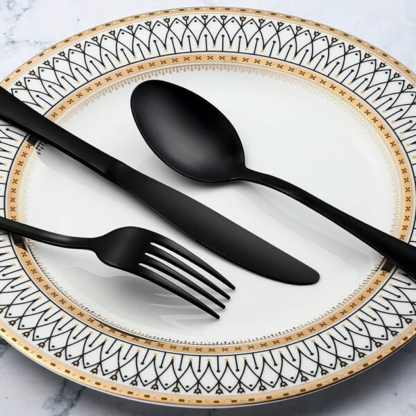 New ZILLITOYIN Stainless Steel Serving Spoon Serving Spoons Forks Knives Mirror Polished Flatware Sets Gift Package Suit Wedding Dishwasher Safe Rust Resistant Corrosion Resistant 6539653