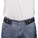 No Buckle/Show Belt for Men Buckle Free Stretch Belt for Jeans Pants 1.38" Wide