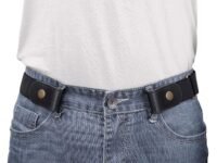No Buckle/Show Belt for Men Buckle Free Stretch Belt for Jeans Pants 1.38" Wide