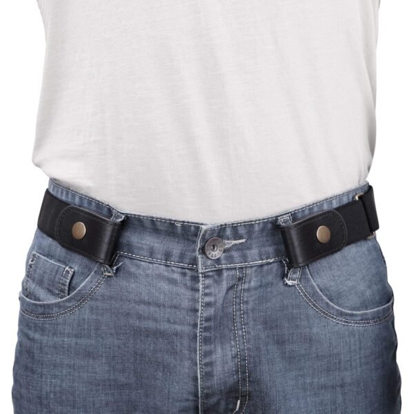 No Buckle/Show Belt for Men Buckle Free Stretch Belt for Jeans Pants 1.38" Wide