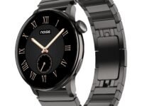 Noise Pro 6R 1.46" AMOLED Smart Watch, 1000 NITS, Powered by AI Pro, Built-in GPS, Strava Integration, Stainless Steel Dial, Video Watch Faces, 3ATM, Emergency SOS, TWS Connectivity (Pure Titanium)