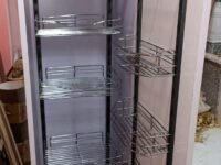 Now & Ever Stainless Steel Silver 6 Layer Wire Pantry for 450 mm Cabinet Size, 12 Basket