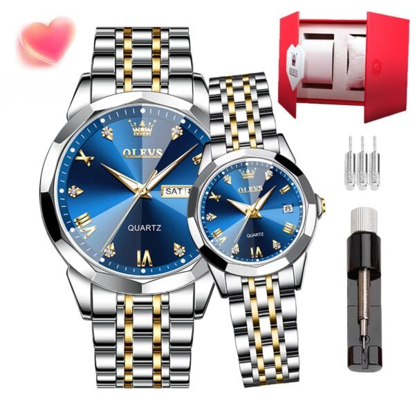 OLEVS Womens Wrist Watches Ladies Female Leather Band Brown Fashion Gold Waterproof Casual Stainless Steel Quartz Gift