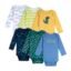 ONESIES Brand Baby Bodysuits 6-Pack Long Sleeve Soft Cotton | Six assorted long-sleeve bodysuits in soft cotton fabric - breathable and gentle against baby's delicate skin.